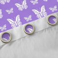 thumbnail image 4 of Homewish Watercolor Gradient Butterfly Curtains Pack of 2 (42x84 Each),3D Colorful Butterflies Curtains Blackout,Purple White Bedroom Curtains For Girls Teens,Luxury Bedroom Decor, 4 of 6