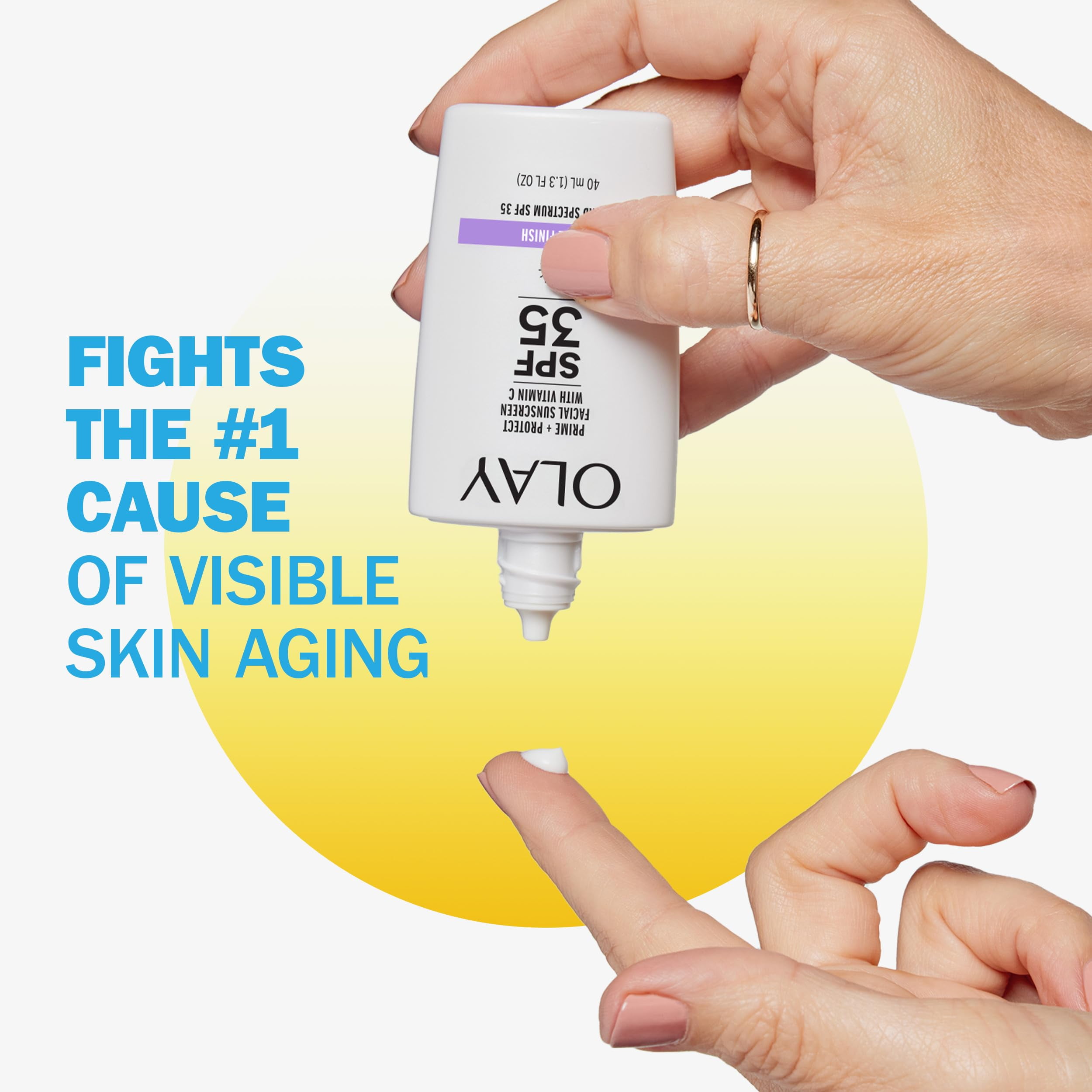 Olay Prime + Protect Moisturizer SPF 35 - 1.3oz, All Skin Types, Daily Sun Protection
