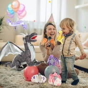 MaoGoLan 7 Pcs Dragon Plush 21.6 Large Stuffed Mommy Dragon with 4 Babies and 2 Eggs