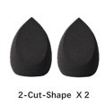 thumbnail image 1 of 2-Cuts Shape x2Pro-series Black Makeup Sponge Blenders - Acabado impecable para base en polvo - Poliuretano hidrofílico suave sin látex esquí esquí Gafas de esquí, 1 of 4