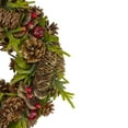 thumbnail image 4 of Northlight 12.5" Unlit Natural Pine Cone and Fruit Glitter Artificial Christmas Wreath, 4 of 6