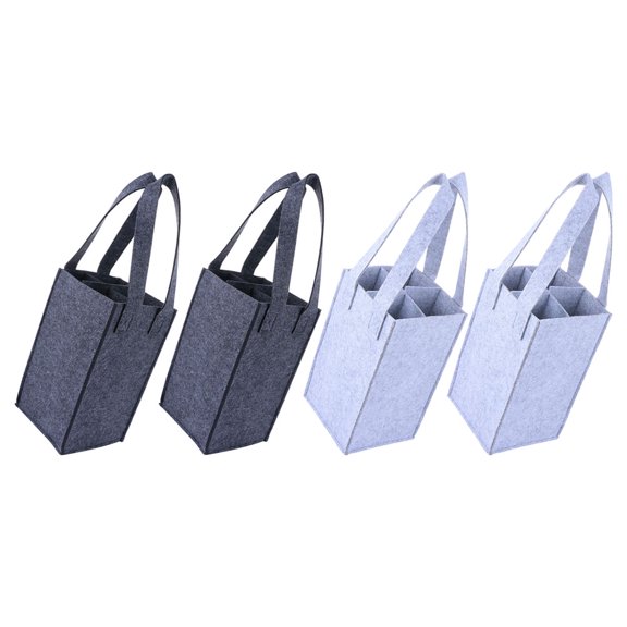 HEANUJJ Felt Wine Carrier Multi Protection Lightweight and Versatile 4Pcs