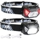 thumbnail image 1 of Linterna frontal recargable LE, paquete de 2, linterna frontal LED impermeable de 2000 l con luces de advertencia rojas, 6 modos de iluminación, larga duración, linterna frontal liviana, 1 of 4
