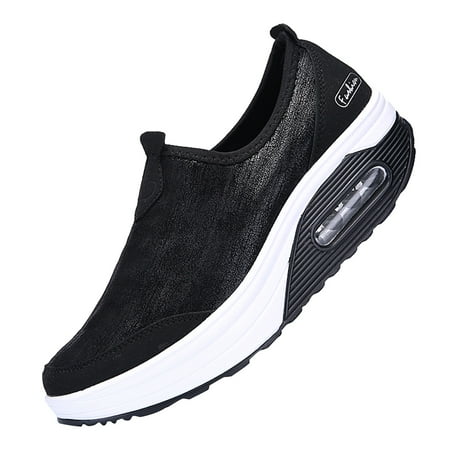 

Cglfd Fashion Casual Thick-Soled Increased Sports Casual Sneakers Women Shallow Mouth Rocking Shoes