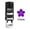 Violet Ink, variant on FLOWER Self Inking Mini Rubber Stamp Colop Round Decorative Teachers Stamps 12mm