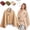 Apricot, variant on Heat Hug Poncho, Zip-Up Heated Blanket Cape with 3 Heat Settings, USB Powered Wearable Shawl Wrap for Women Home Office Travel