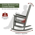 thumbnail image 4 of Stoog Outdoor Rocking Chair & Table set of 2, Porch Rocker with Table, 400Lbs Support HIPS Garden Rocker with High Back, Gray, 4 of 7