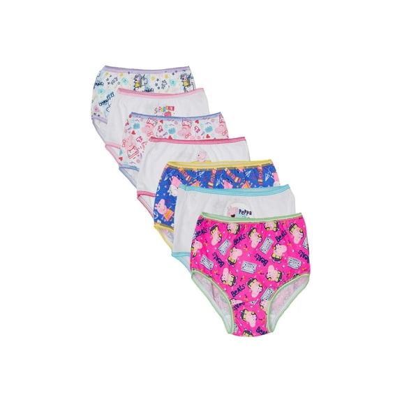 Peppa Pig Toddler Girl Briefs Underwear, 7-Pack, Sizes 2T-4T
