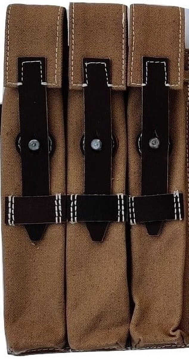 Warcraft Exports Beige Canvas MP40 Wehrmacht Magazine Pouch Set