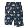 thumbnail image 4 of Goofa Cute Christmas Tree Raccoon Printed Mens Swim Trunks Summer Quick Dry Short Beach Swimwear Bathing Suits-X-Large, 4 of 6