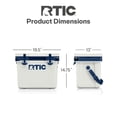 thumbnail image 5 of RTIC 22 QT Hard-Sided Cooler, Fits 30 Cans or 8 Wine Bottles, Cool Grey & Navy, 5 of 8