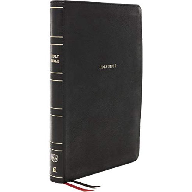NKJV, Grande Impression Bible de Référence Thinline 5853KA - Cuir Noir