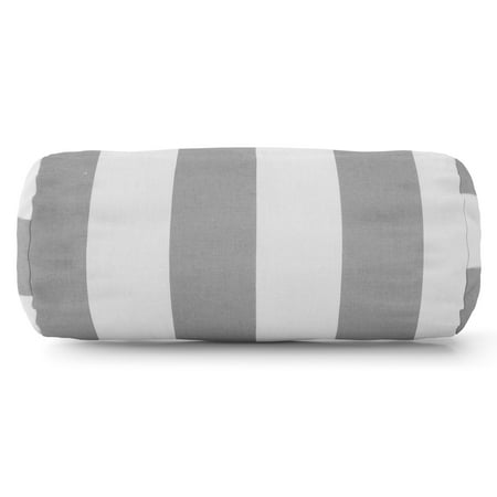 majestic bolster stripe vertical throw goods pillow decorative indoor gray round outdoor dialog displays option button additional opens zoom