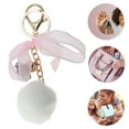 thumbnail image 3 of Unique Bargains 1 Pc Fashion Bow Ball Handbag Charm Bag Accessories White, 3 of 5