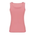 thumbnail image 3 of Scyoekwg Womens Tank Tops Crew Neck Basic Tank Tops Sleeveless Tops Solid Color Comfy Ladies Tops Summer Loose Sling Shirts Casual Blouses (Pink,XXL), 3 of 5
