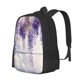thumbnail image 1 of Balery Lavender Blooms Window Mochila para hombre y mujer - Tela Oxford 600D resistente - Gran capacidad, resistente al agua, ideal para la escuela, viajes y senderismo, 1 of 6