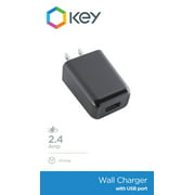 KEY Speedy Wall Charger w/ USB Port - 2.4 AMP