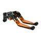 thumbnail image 1 of Palancas de freno y embrague cortas y largas para Yamaha MT-07 14-22, palanca de freno ajustable en 6 posiciones, aleación de aluminio, cabeza negra, mango naranja, 1 of 1
