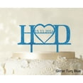 thumbnail image 1 of "Monogram Personalized Cake Topper Custom Wedding Cake Topper Cake Decorations Color Option Available 5""-7"" Inches Wide", 1 of 1