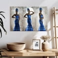 thumbnail image 3 of Elephant Stock Regal African Woman Wall Art - Horizontal Canvas Wall Art - Bedroom Wall Decor - People Canvas - Brown And Blue Decor - 24" x 16", 3 of 8
