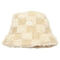 thumbnail image 1 of Winter Hat Thick Soft Furry Plush Patchwork Color Matching Windproof Cold Resistant Outdoor Skiing Cycling Fisherman Hat Basin Cap, 1 of 10