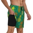 thumbnail image 3 of Balery Pineapples1 Mens Swim Trunks Swim Shorts for Men Quick Dry Inseam Beach Shorts with Compression Liner Pocket-Small, 3 of 9