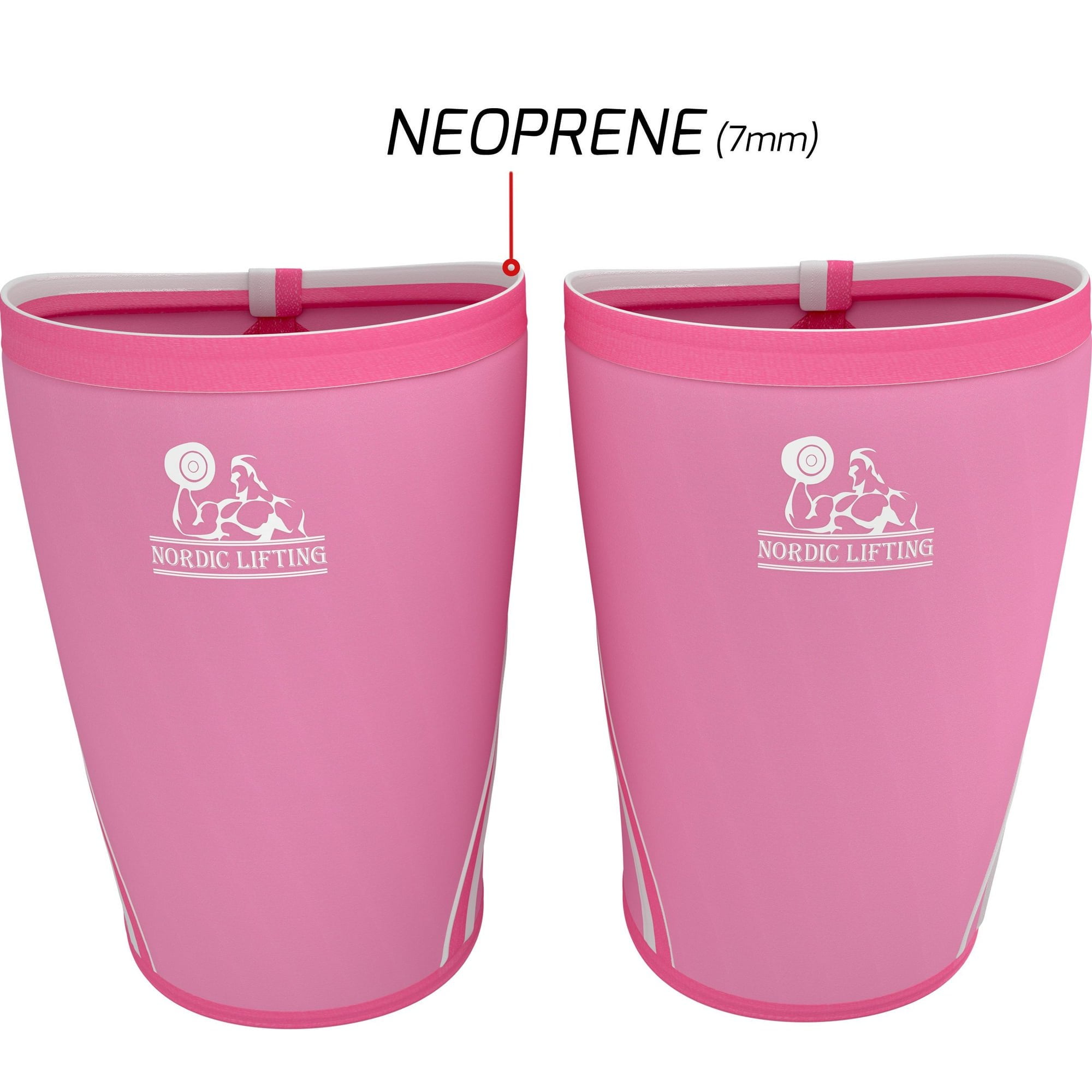 Nordic Lifting 7mm Neoprene Support Knee - Pink, Large Compression Sleeves Pink Large