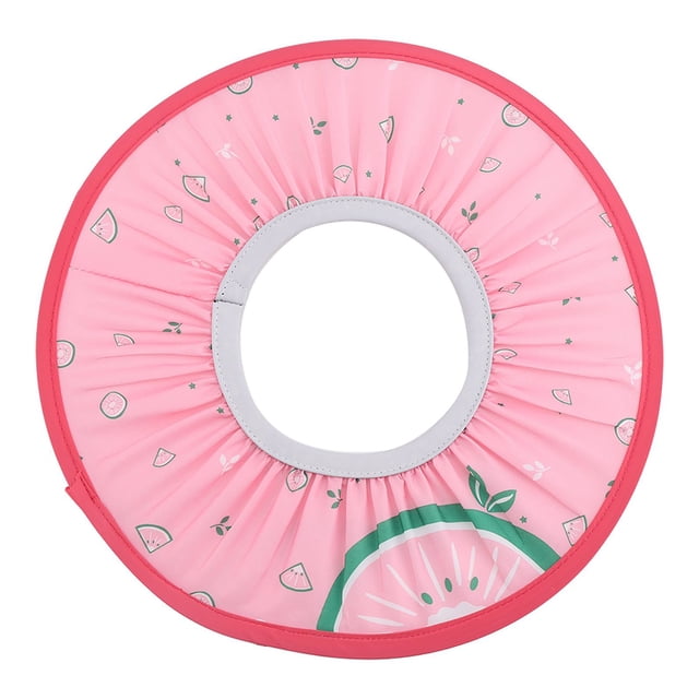 Gorro de tela impermeable para champú de bebé, elástico, para ducha y baño (rosa)