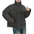 thumbnail image 2 of UPPADA Womens Hooded Quilted Puffer Jacket Mid-Length Padded Warm Winter Heavyweight Coat Outerwear with Pockets,Trench Jacket Women Black,M, 2 of 5