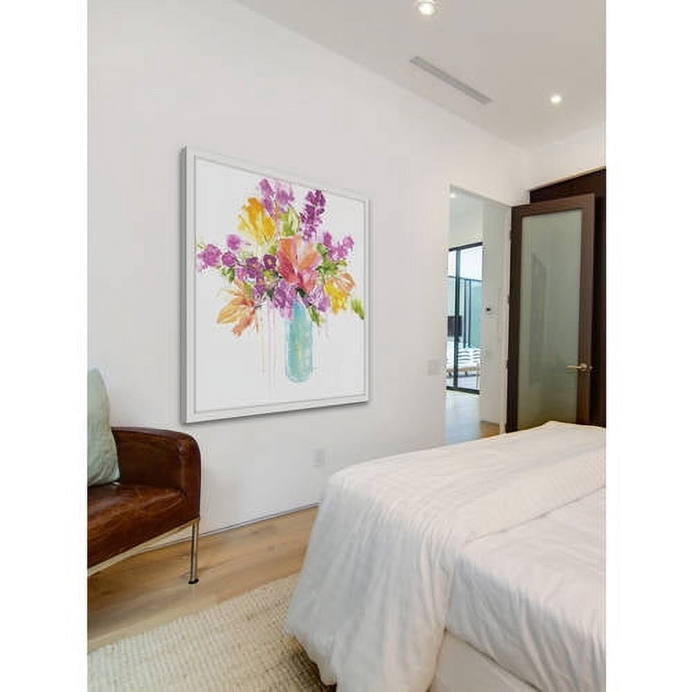 Marmont Hill - "Tropical Blooms" by Julie Joy Framed Painting Print