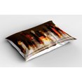 thumbnail image 2 of Ambesonne City Pillow Sham 2 Pack, Abstract Urban Downtown, 26"x20", Brown Multicolor, 2 of 3