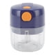 thumbnail image 2 of Picador de ajo eléctrico, Mini procesador de alimentos inalámbrico portátil Picador de ajo Eléctrico portátil azul Diseño de 3 cuchillas Capacidad de 250 mg Sin BPA PP Mini picador de verduras para el, 2 of 14