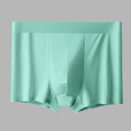 Don t Miss Out: Womens Underwear  Braguitas  Mid-waist Breathable Crotch Men s Shorts Trendy Milk Silk Comfort Shorts SOPATENOR Green 4XL