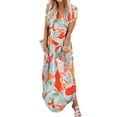 thumbnail image 1 of Vestido largo Jeqeocafy para mujer, verano 2025, cuello redondo con bolsillos, 1 of 6