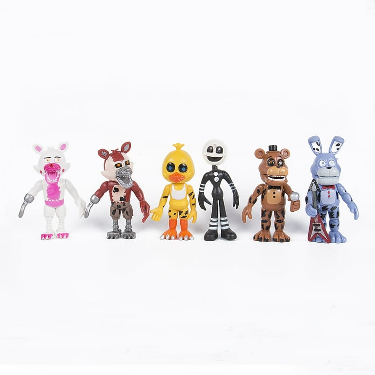 FNAF 6 PCs Five Nights at Freddy's Doll Toy Freddy Foxy Chica Bonnie Figure  Xmas Gifts 10 cm/4 inch Tall