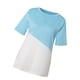 thumbnail image 5 of Camiseta de mujer Blusa con cuello redondo y manga corta en bloque de color, Azul, S Methold AP002555-41, 5 of 7
