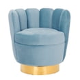 thumbnail image 3 of Safavieh  Couture Arrow Channel Tufted Chair - 29.9" W x 29.9" L x 32.7" H - 29.9"x29.9"x32.7" Light Blue, 3 of 5