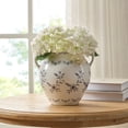 thumbnail image 2 of My Texas House 8" White Double Handle Ceramic Floral Vase, 2 of 5