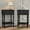 2 pack BLack, variant on HLR 25" Mid Century Nightstand Set of 2, Assembled Wood Bedroom End Table with USB Ports and Outlets, Blue