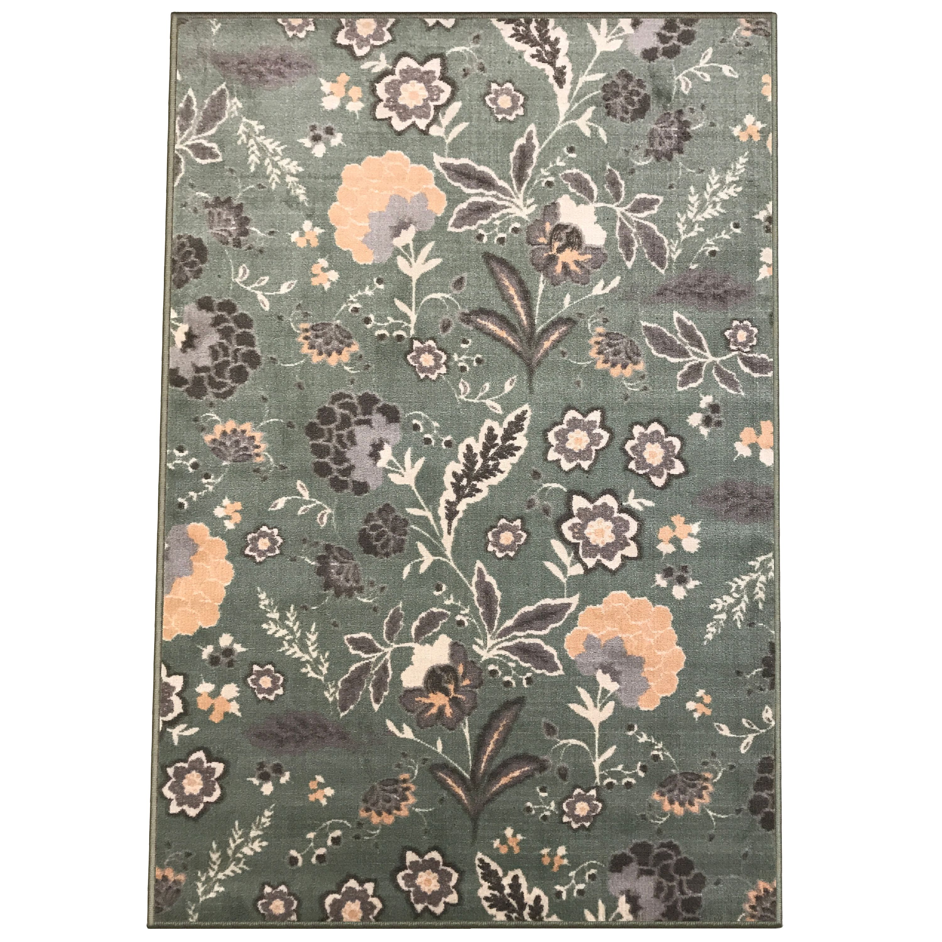 Silk & Sultans Agathe Collection Floral Design, Pet Friendly, NonSkid
