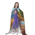thumbnail image 4 of Honeii Snowy Mountain Photography Bear Print Poncho Cape, Cloak Coat, Snuggly Hooded Wearable Blanket, Hooded Cape For Teenagers,Halloween Costumes-Large, 4 of 7