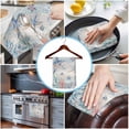 thumbnail image 3 of Coastal Starfish Kitchen Towels Set of 2, Water Absorbent Dish Towel, Blue Nautical Coral Seashell Wooden Decorative Hand Towels - Quick Drying Cloth for Cooking Baking, 18x28 Inch, 3 of 8