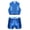 Blue, variant on YEAHDOR Girls 2Pcs Dance Outfit Shiny Sequins Crop Top with Metallic Shorts Set Jazz Hip Hop Dancewear Silver 14