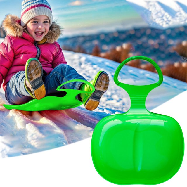 HUASHENG Popo Sliders Bob; Sledge With Handle; Children's Butt Slider Sledge Snow Slider Bob Snow Racer For Tobogganing & Sledging