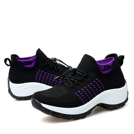 Linenghs Women s Sneakers Running Shoes Slip On Air Cushion Sports Leisure Loafers