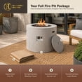thumbnail image 3 of Kinger Home Loren 32-Inch Round Propane Fire Pit Table, Alloy Steel Outdoor Fire Pit with 50,000 BTUs, CSA Certified, Includes Lava Rocks and Weatherproof Cover, 3 of 9