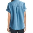 thumbnail image 2 of Lucky Brand Women's Short Sleeve Tie Front Button Down Denim Shirt, 2 of 3