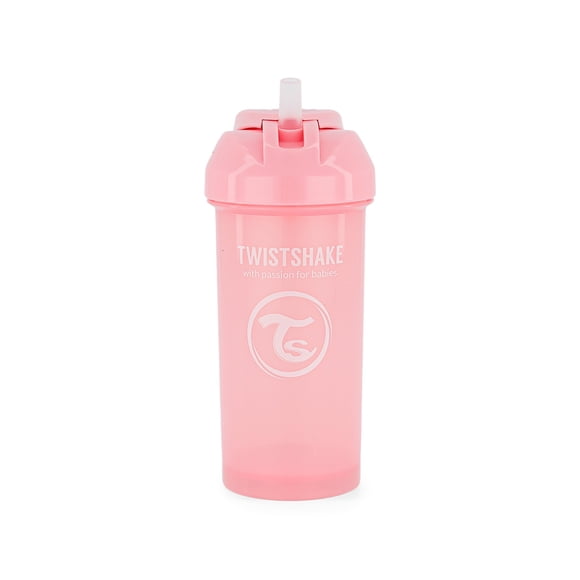 Vaso con Popote Twistshake, 360 ml, a Prueba de Derrames, Libre de BPA, +6 Meses, Rosa