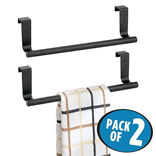 iDesign Twigz Metal Over the Cabinet Dish and Hand Towel Bar Holder for Kitchen,