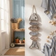 thumbnail image 3 of 3D Wooden Fish-Shaped Welcome Sign, Nautical-Themed Rustic Wall Decor for Beach House and Cottage, Mediterranean Style Hanging Ornament for Front Door Porch Garden and Patio, 3 of 7